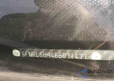 2011 Honda Odyssey Touring/Touring Elite z USA, uszkodzony, nr VIN 5FNRL5H94BB071477